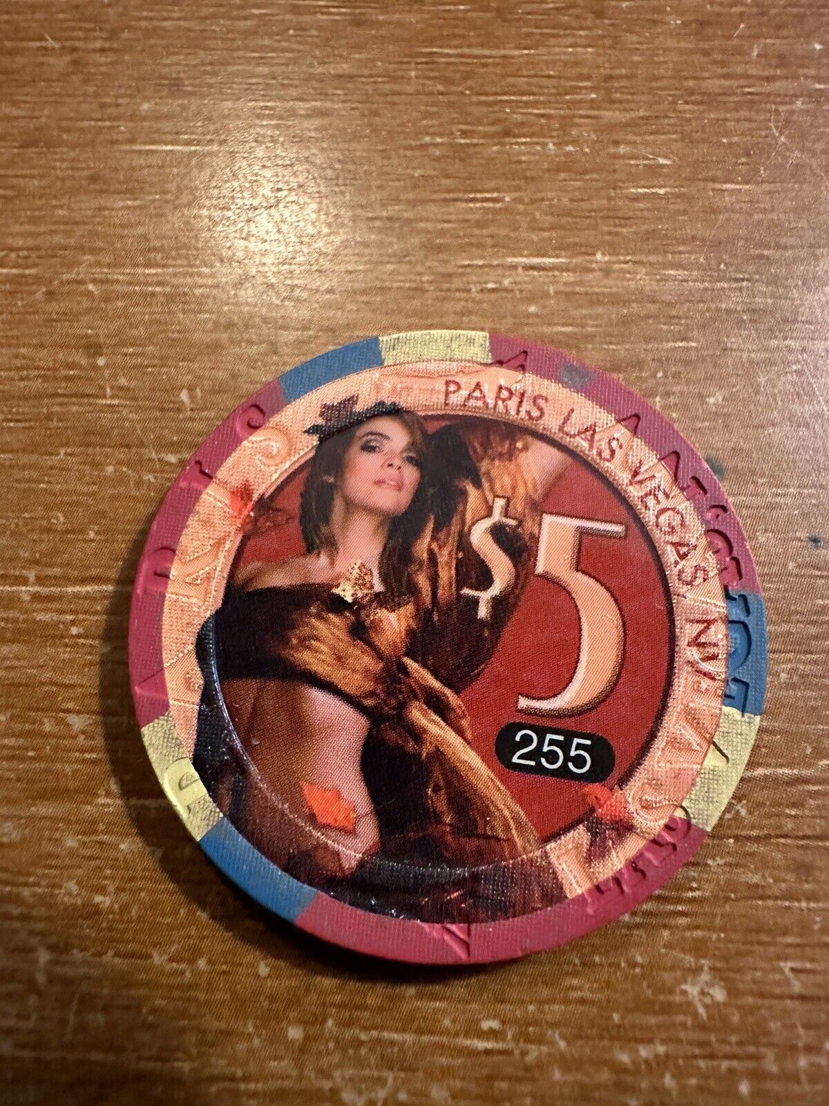 Paris Girl #255 $5 Casino Chip
