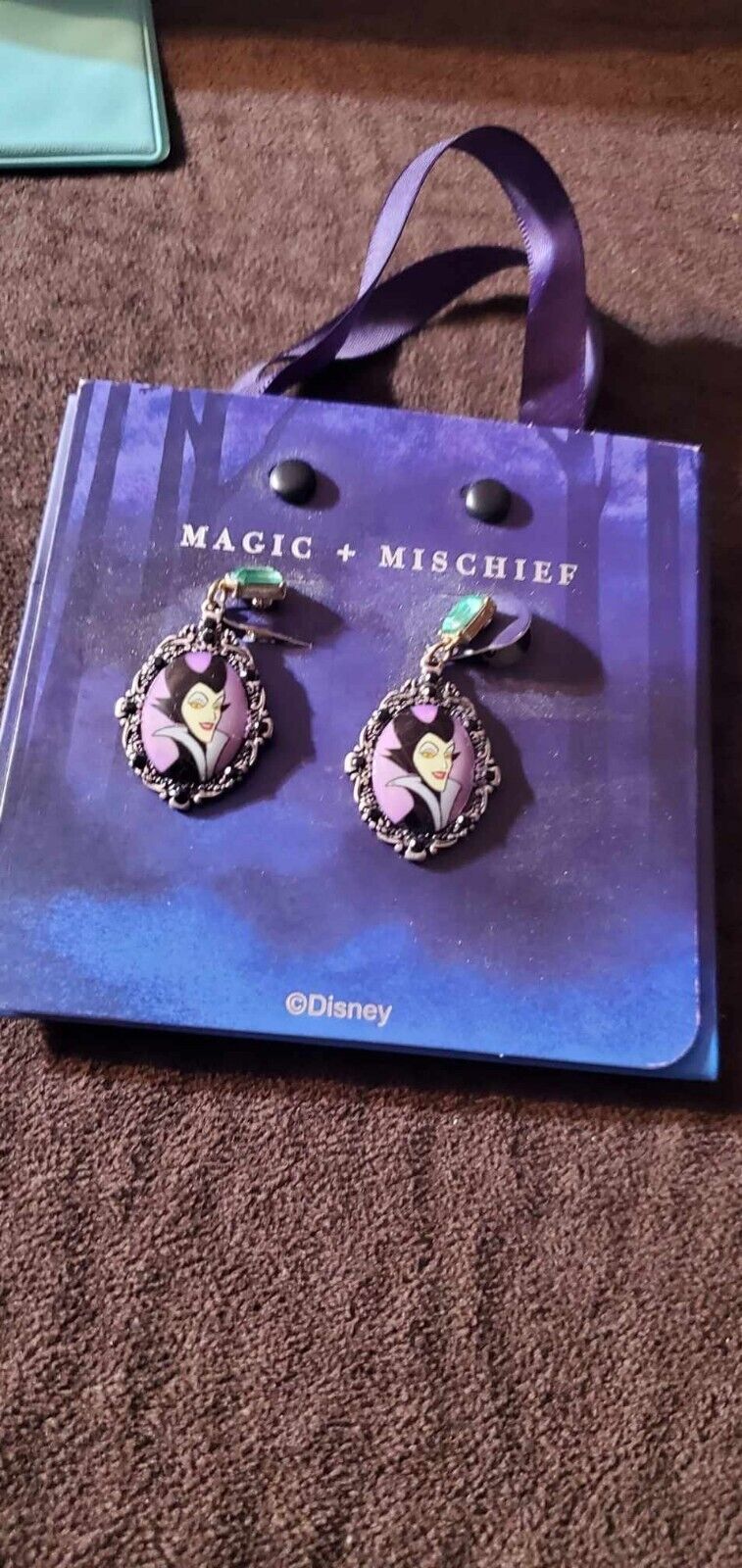 Disney Parks Magic + Mischief Jewelry Collection Villain Maleficent Earrings New