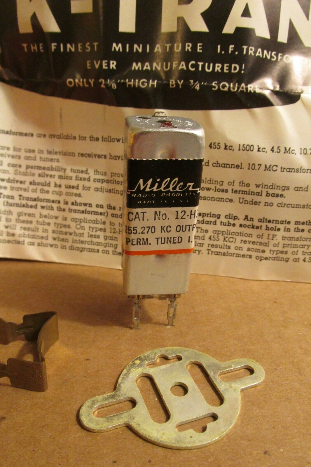 Vintage Miller Products Radio & Coils Cat.12-H2 Perm Tuned 