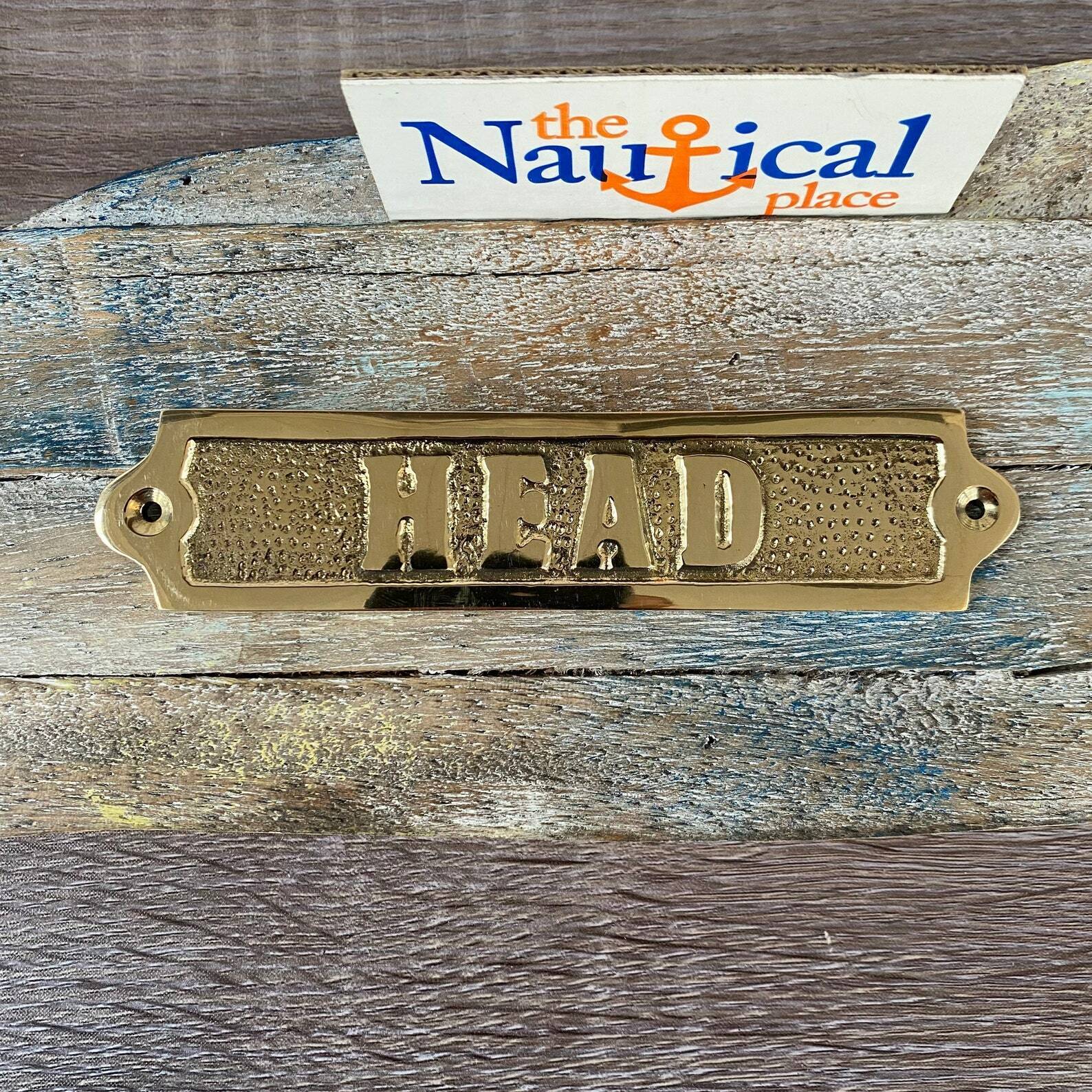 Nautical Door Signs - Solid Brass - Poop Deck, Head, Rum Locker, Captains Bar