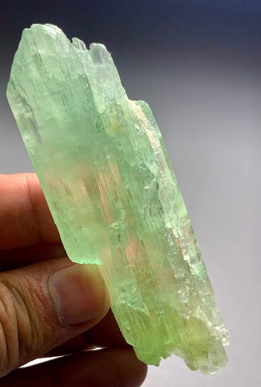381 Cts Double Terminated Hiddenite Kunzite Crystal from Afghanistan
