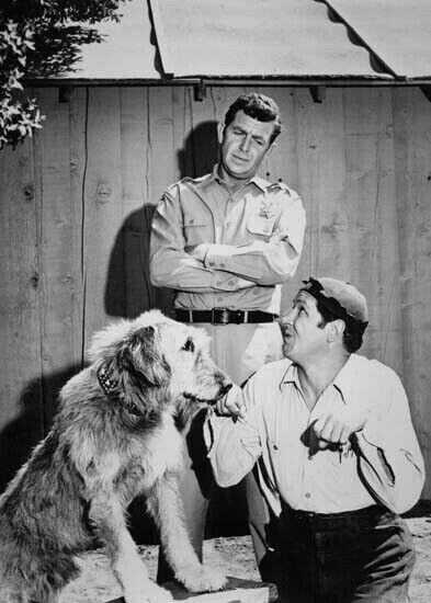 Andy Griffith Show Andy Jim Nabors train dog 5x7 inch photo