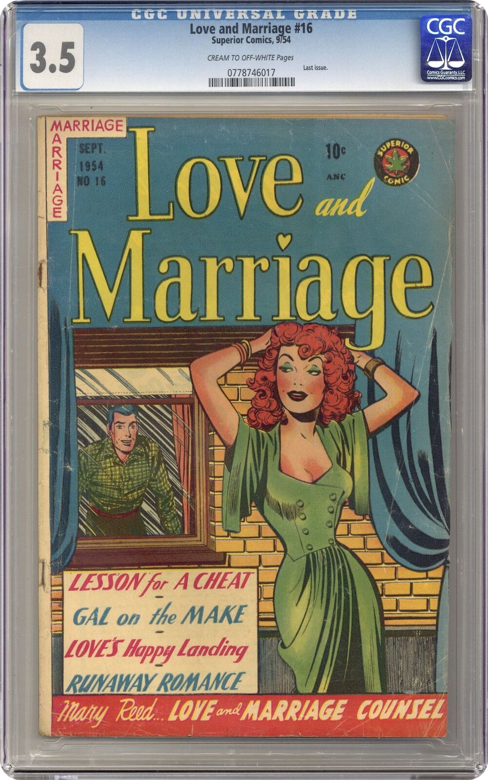Love and Marriage #16 CGC 3.5 1954 0778746017
