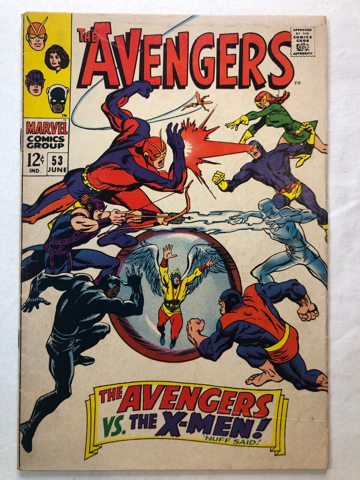 Avengers 53 June 1968 Vintage Silver Age Marvel X-Men Vs Avengers Nice Condition