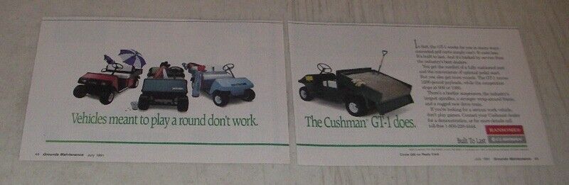1991 Cushman GT-1 Ad - Vehicles meant to play a round don\'t work