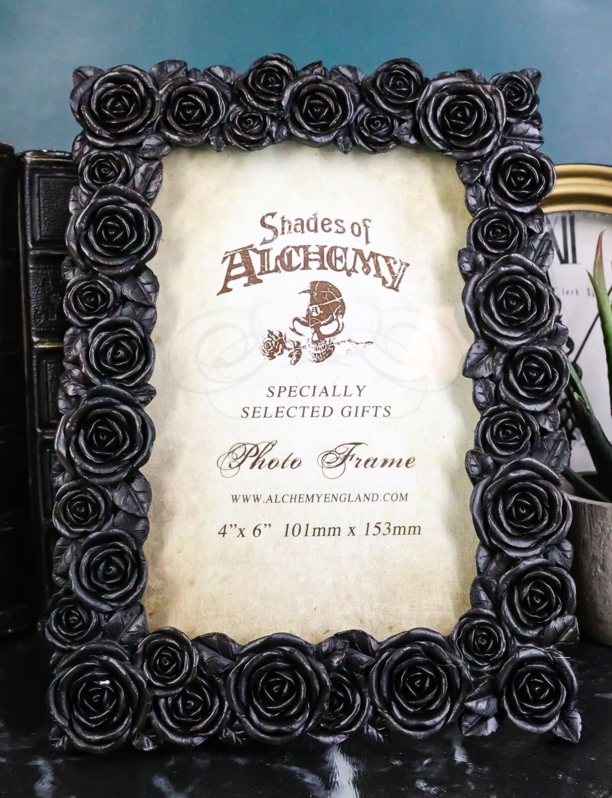 Beauty From Ashes Dark Romance Gothic Black Roses Floral Picture Frame 4\