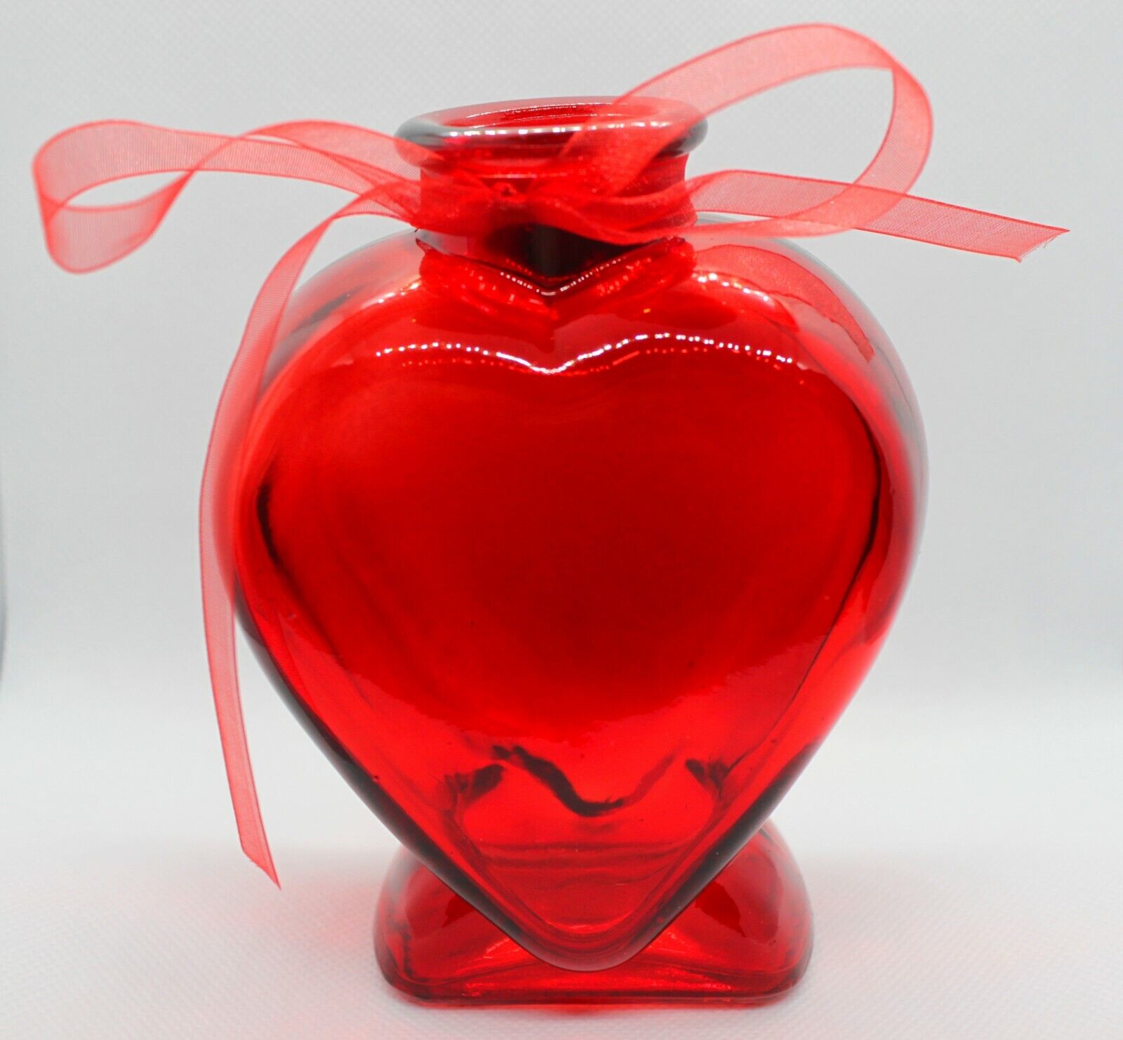 Valentines Day Red Heart Shaped Glass Bottle  Vase 5\