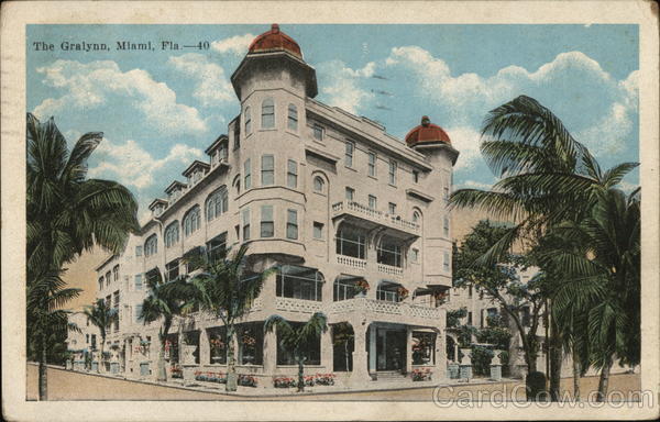 1922 Miami,FL The Gralynn Kropp Miami-Dade County Florida Antique Postcard