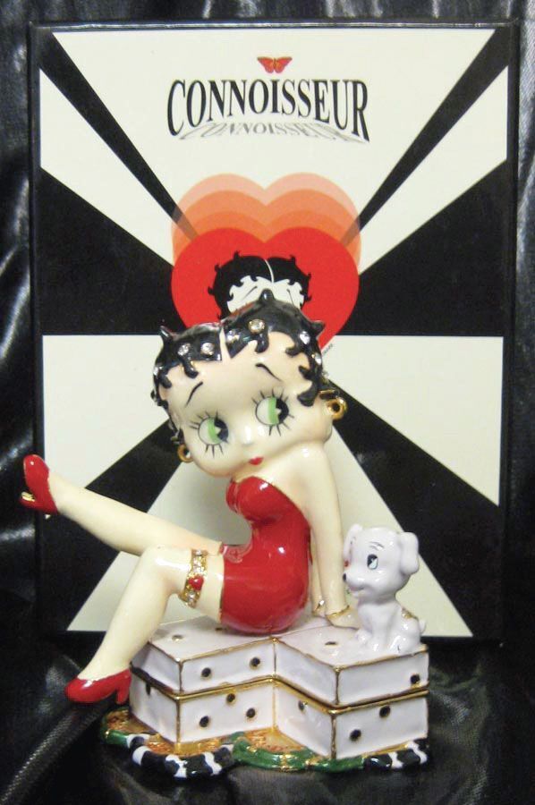Official Betty Boop Pudgy Dog Double Dice Figurine Trinket Box Connoisseur