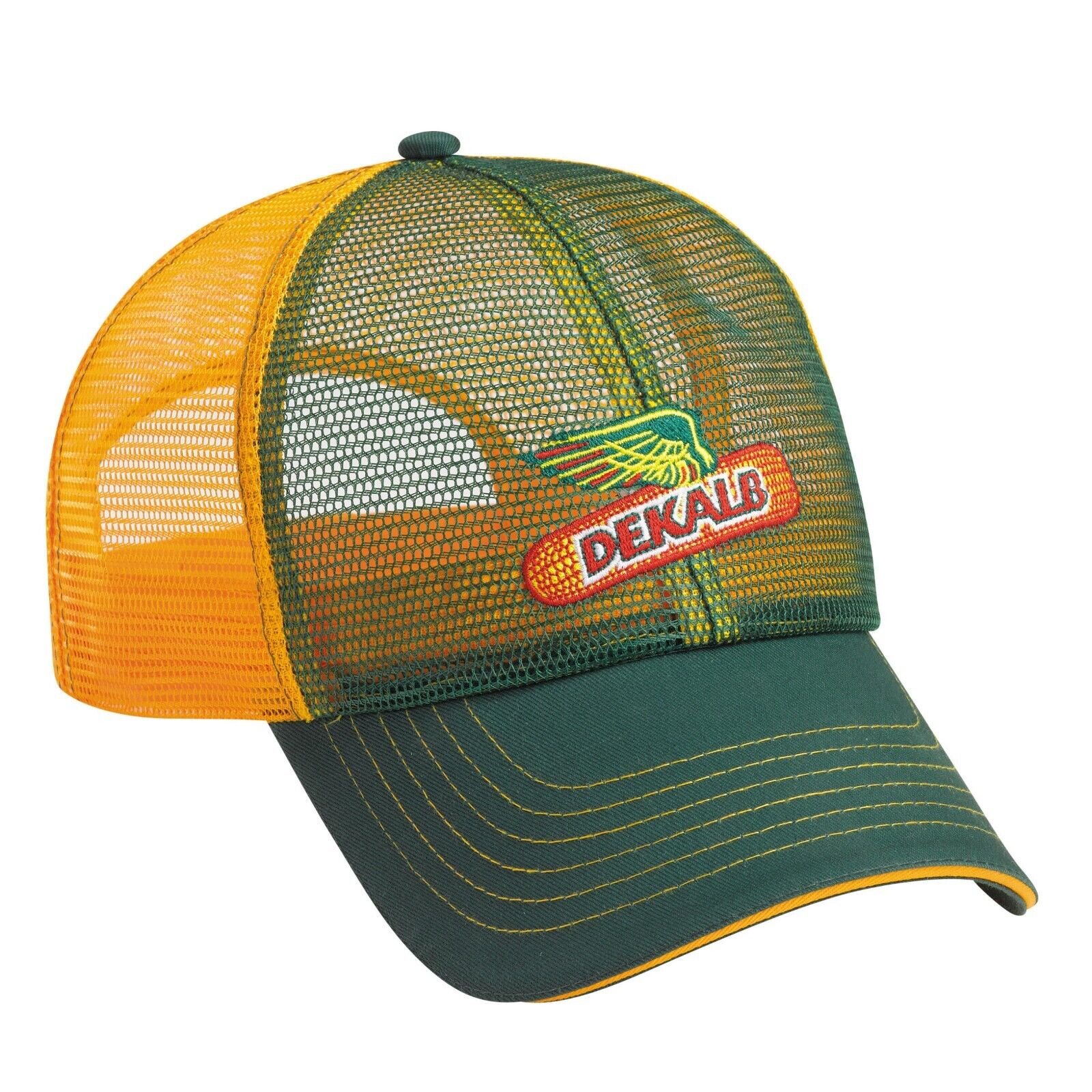 DEKALB SEED *GREEN & YELLOW FULL MESH SUMMER* CAP HAT *BRAND NEW* DS05