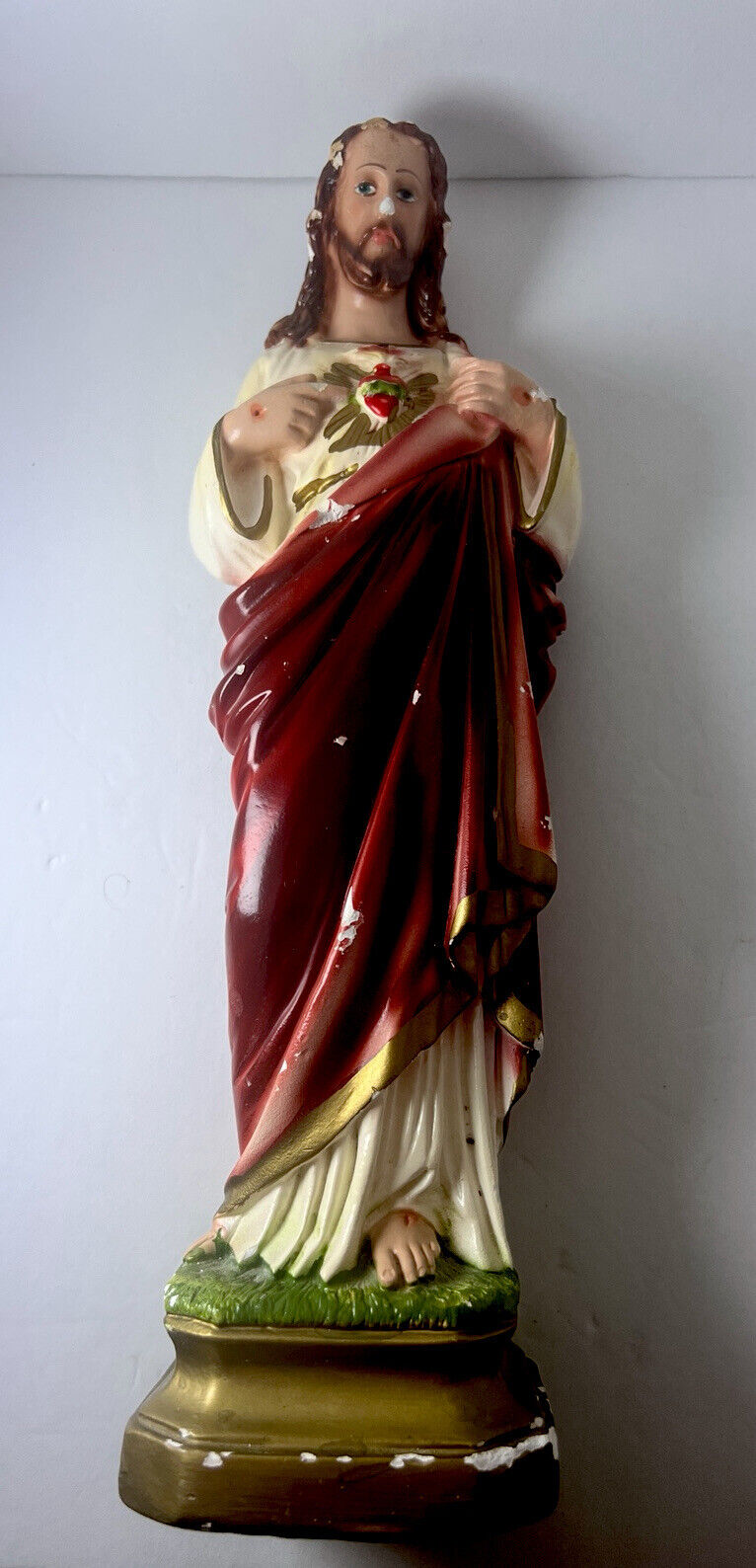 Jesus Christ Sacred Heart Church Statue Made In Italy..
