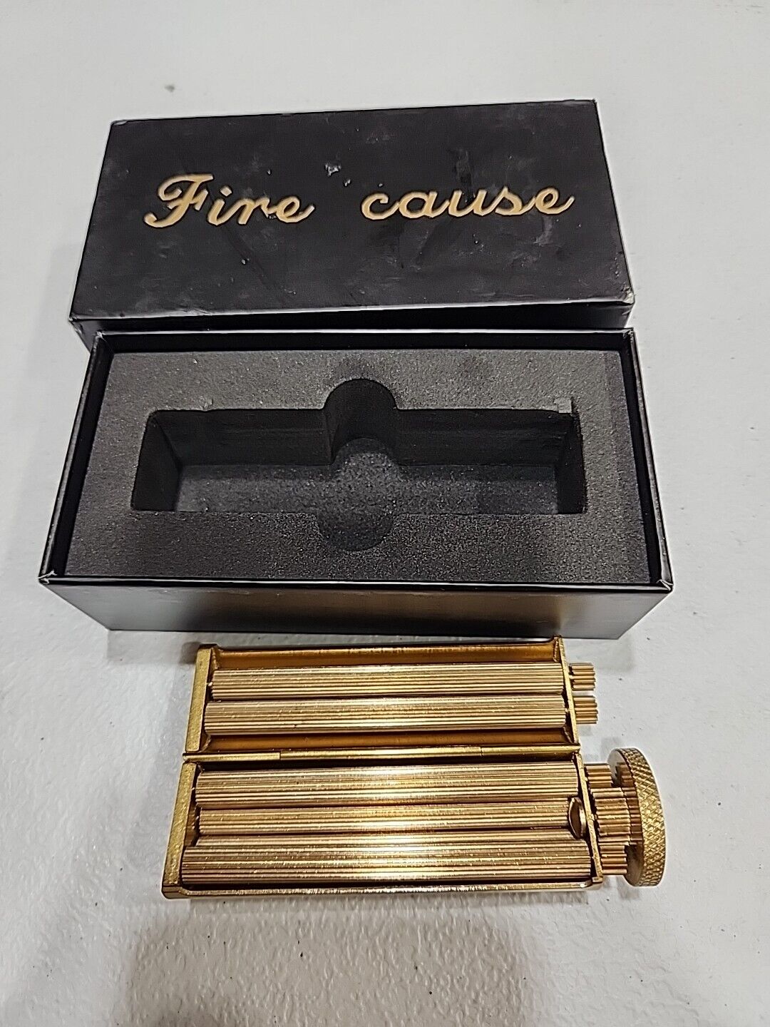 Pure Copper Cigarette Roller Vintage Brass Handmade Manual Roller 70X8mm New