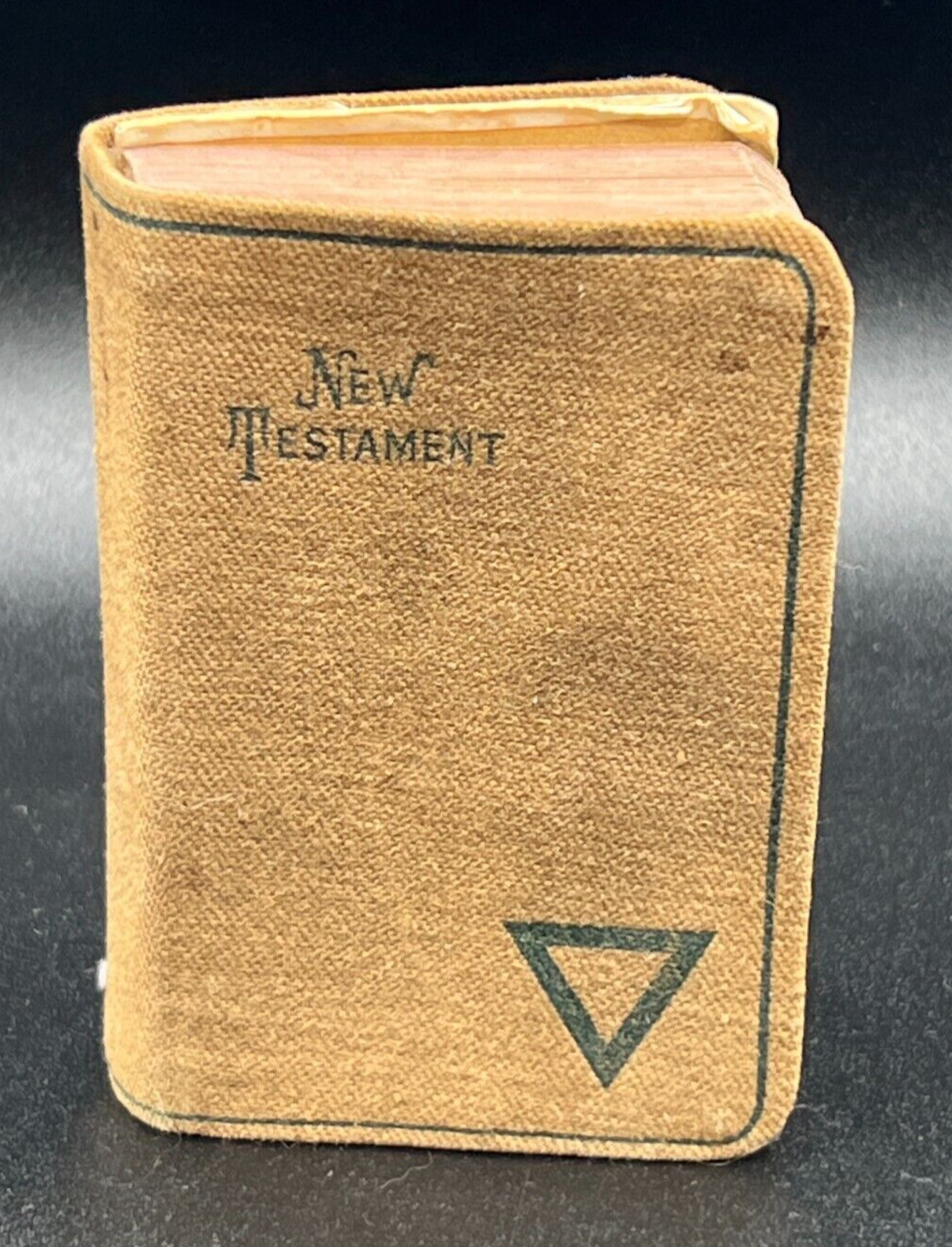 1917 ANTIQUE ARMY YMCA POCKET BIBLE NEW TESTAMENT WW1 SMALL POCKET SIZE