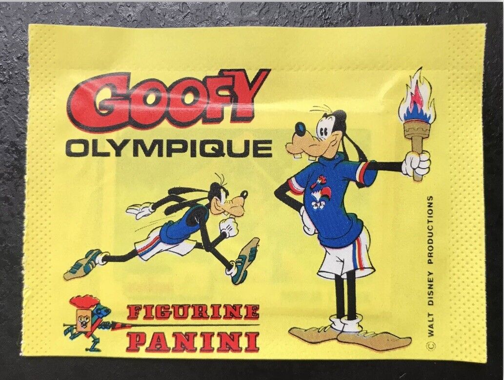 Original Goofy Olympique 1980 Sport Boxing Panini Figure Bag Bag Bag