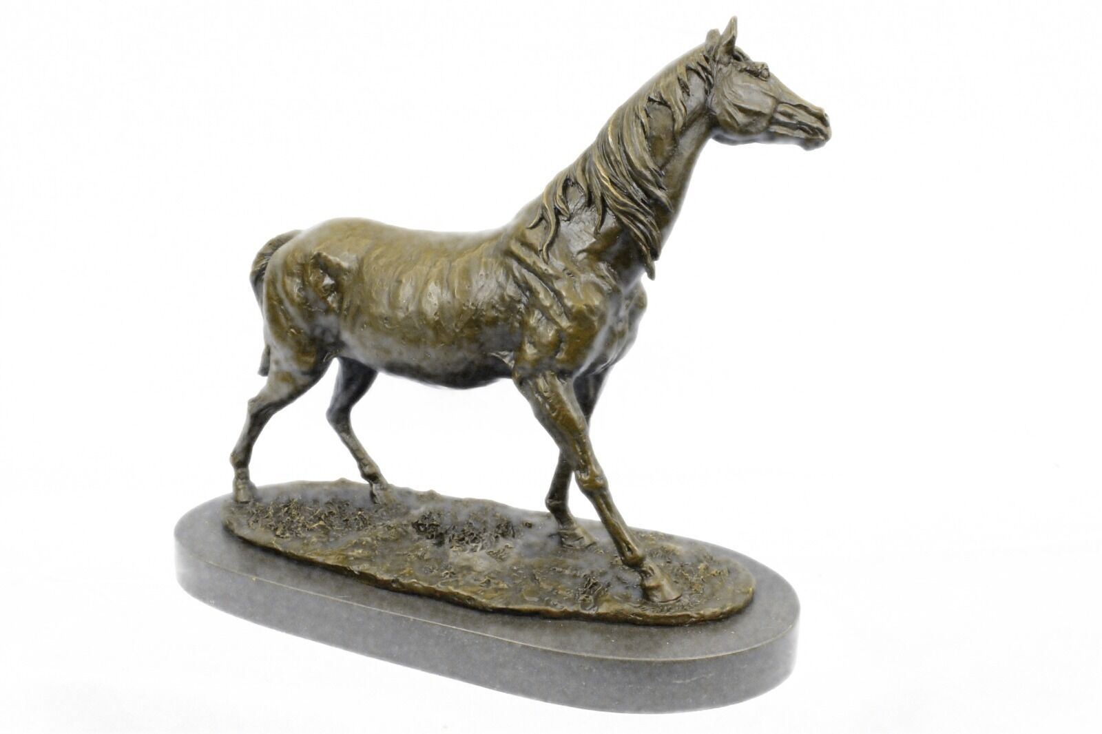 Abstract Modern Art Stallion Racing Horse Trophy Bronze Sculpture By Mene Statue
