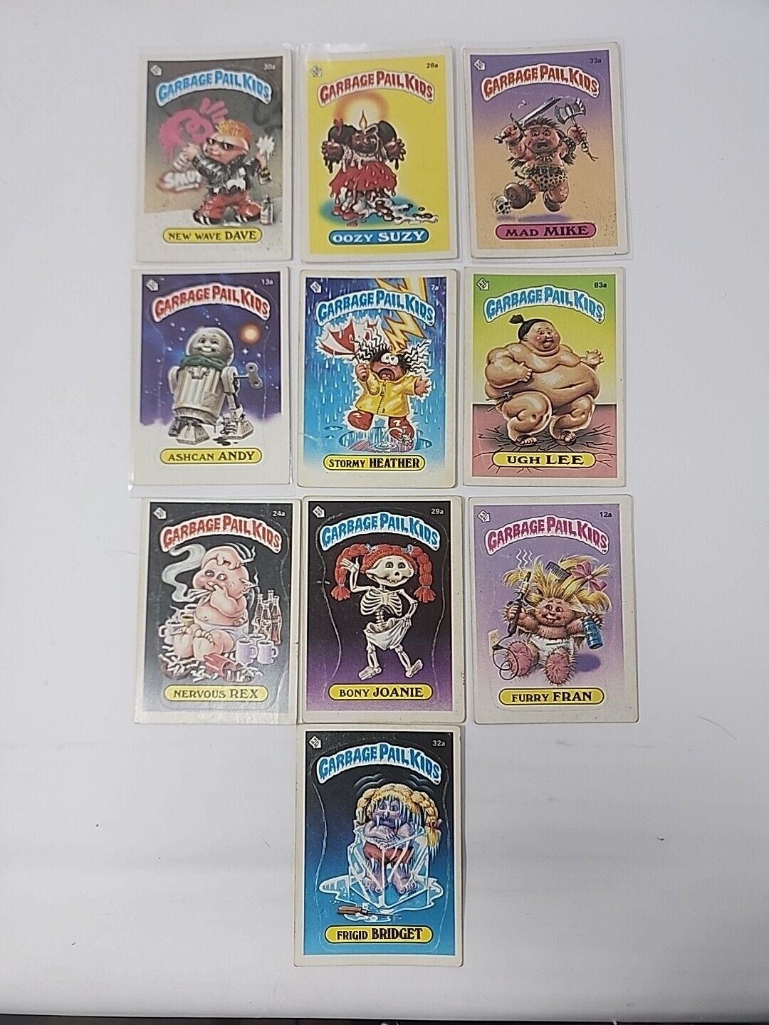 1985 Garbage Pail Kids GPK GLOSSY Series 1 LOT of 10 - New Wave Dave, MORE
