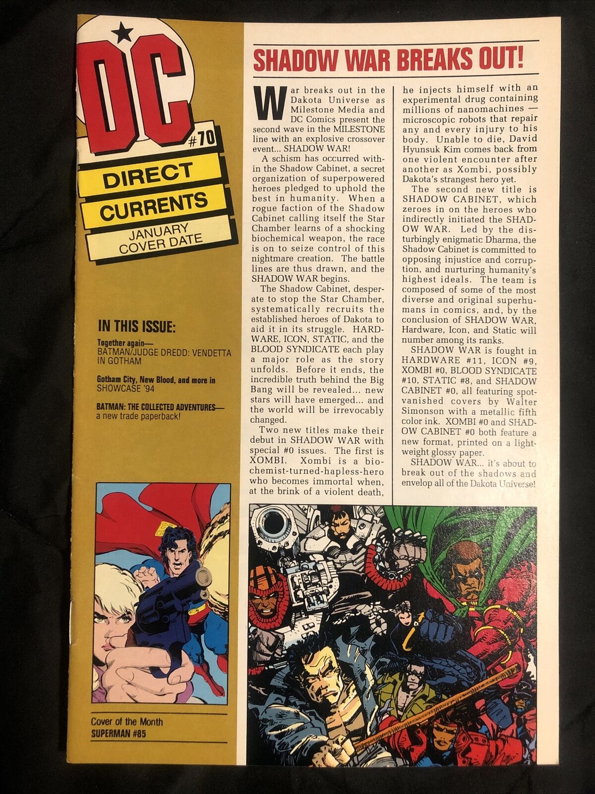 1994 DC Direct Currents #70, January Cover Date, DC Comics