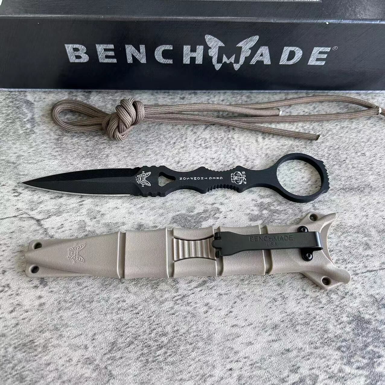 Benchmade SOCP Dagger 176BK Sand Sheath Skelentonized Dagger Fixed Blade Knife