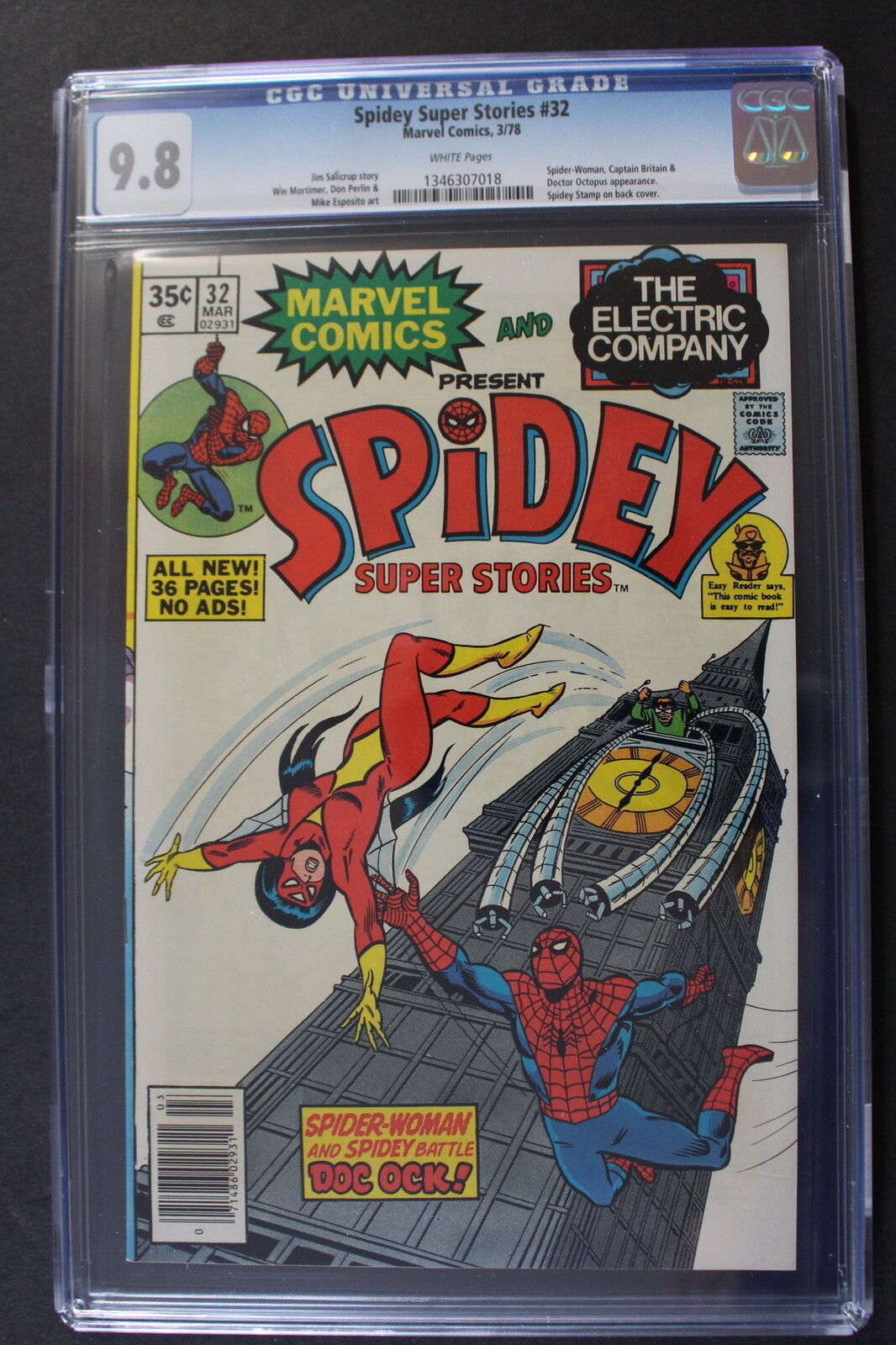 SPIDEY SUPER STORIES #32 Spider-Woman Pre#1 3/1978 3rd CAPTAIN BRITAIN CGC 9.8