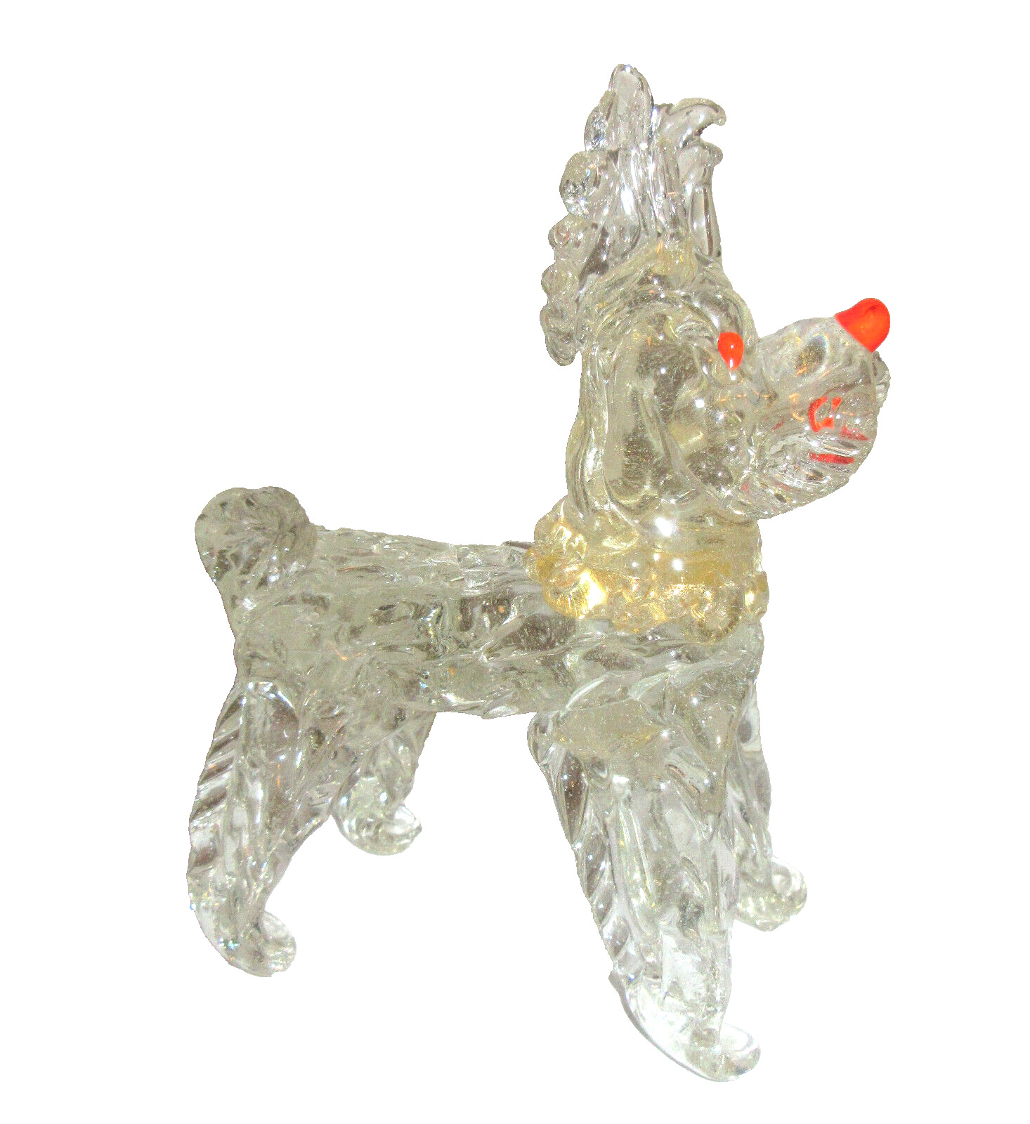 Vtg Murano Glass Figurine Scottish Terrier Ercole Barovier 1940s Clear Scottie
