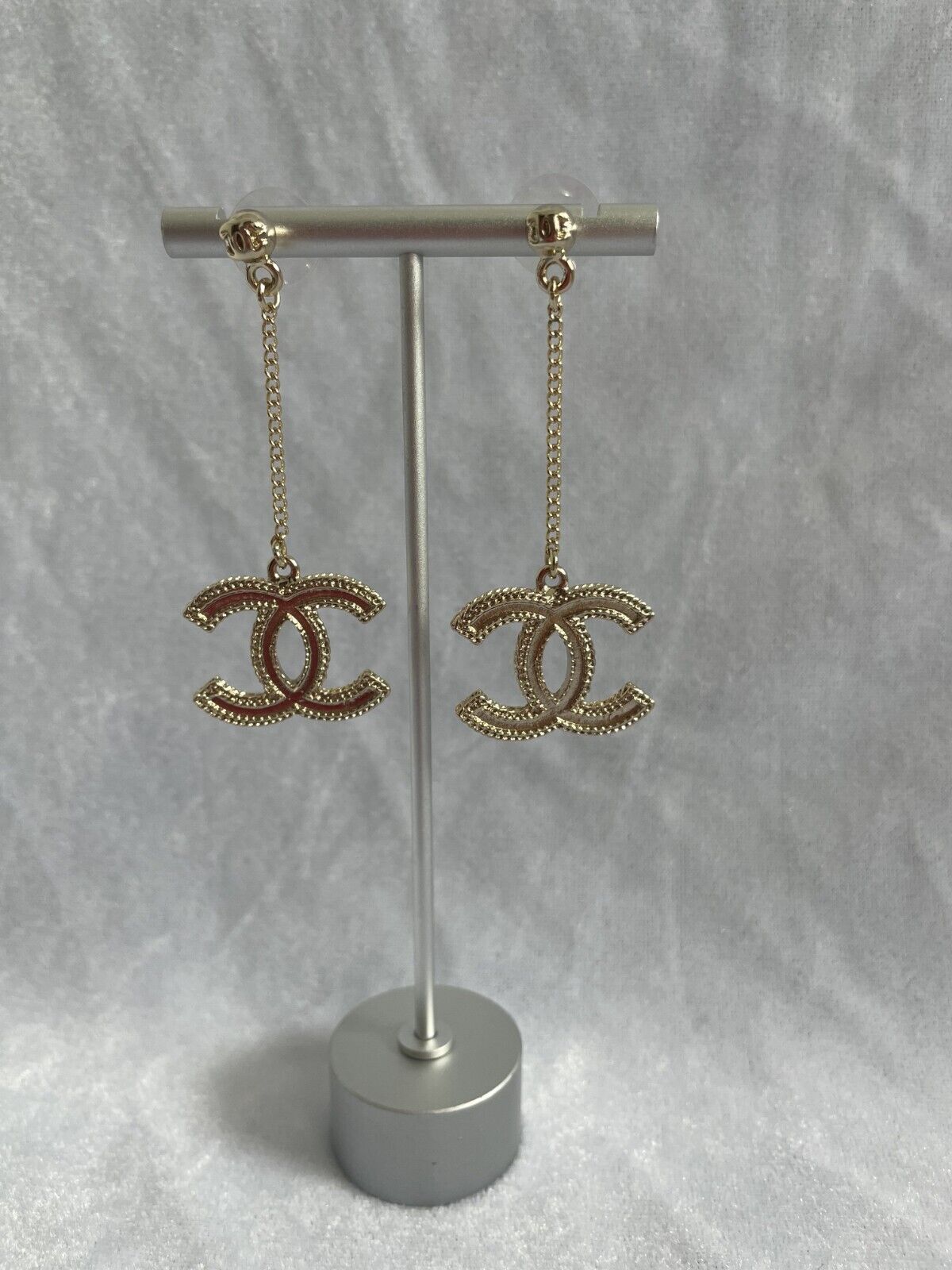 CHANEL Gold EARRINGS 100% AUTHENTIC