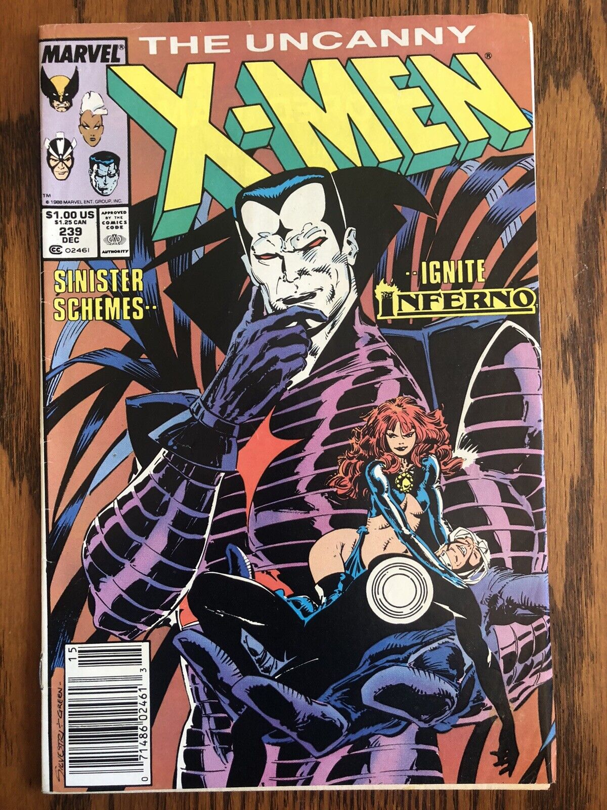 Uncanny X-Men #239 1st Mr. Mister Sinister Cover Appearance Marvel 1988 Fine 6