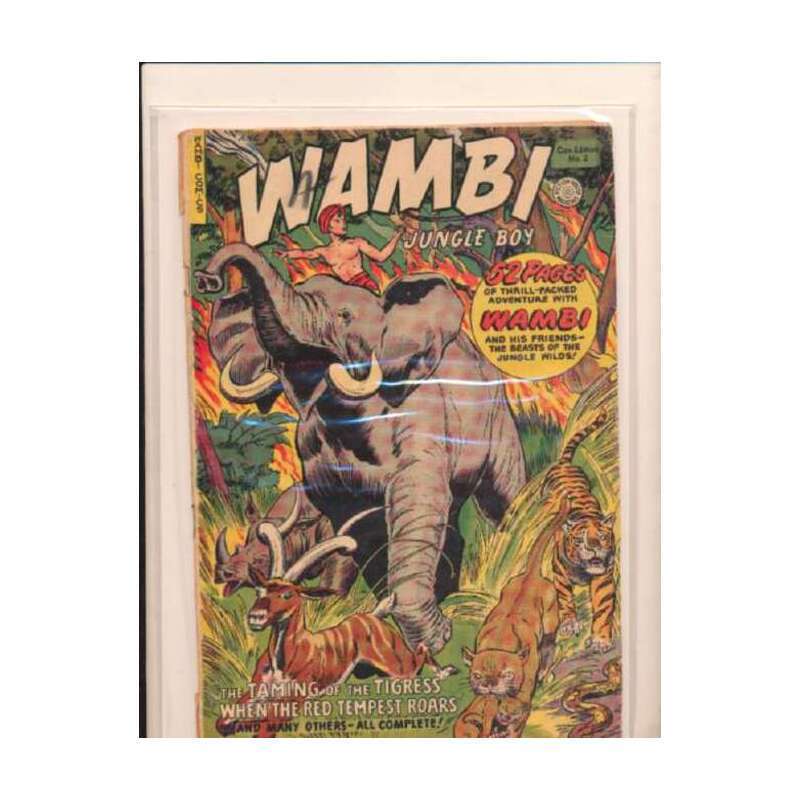 Wambi: Jungle Boy #2 Canadian edition in VG + cond. Fiction House comics [s~