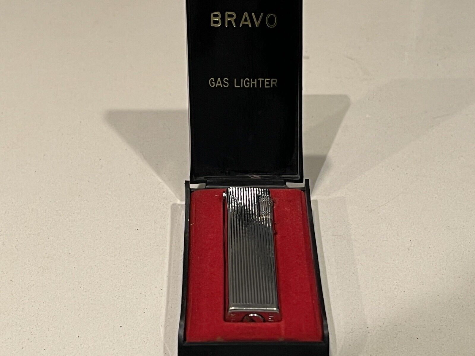 Vintage Bravo Gas Lighter In Original Case/Box