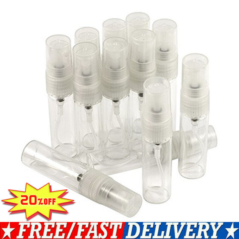 5pcs/Lot 5ml Glass Empty Refillable Pump Spray Bottle Perfume TravelUS