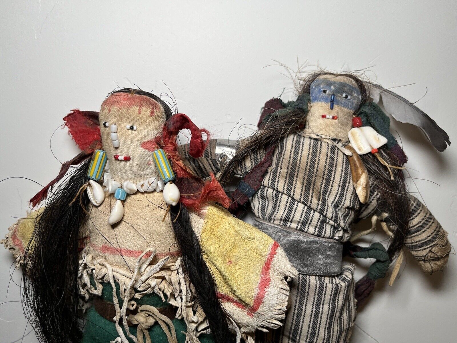 Antique Dolls. Southern Plains People. circa 1900. wonderfully adorned. Cheyenne