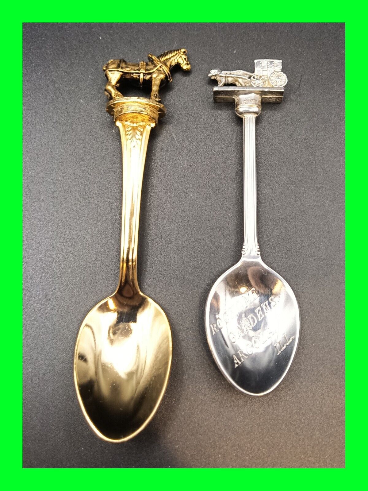 2x Vintage Equestrian Motif Collectable Horse Spoons - Lot Of 2