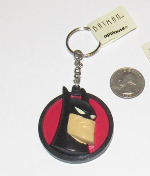 Batman The Animated Series 1992 Bust of Batman Rubber Keychain Applause