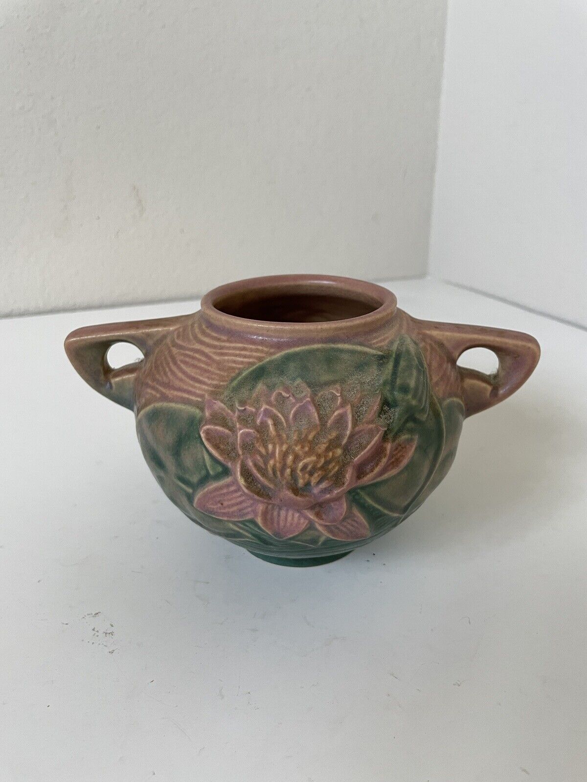 Roseville Bowl 4374 Ceramic Vase Pottery Sculpture Mid Century Mcm Era