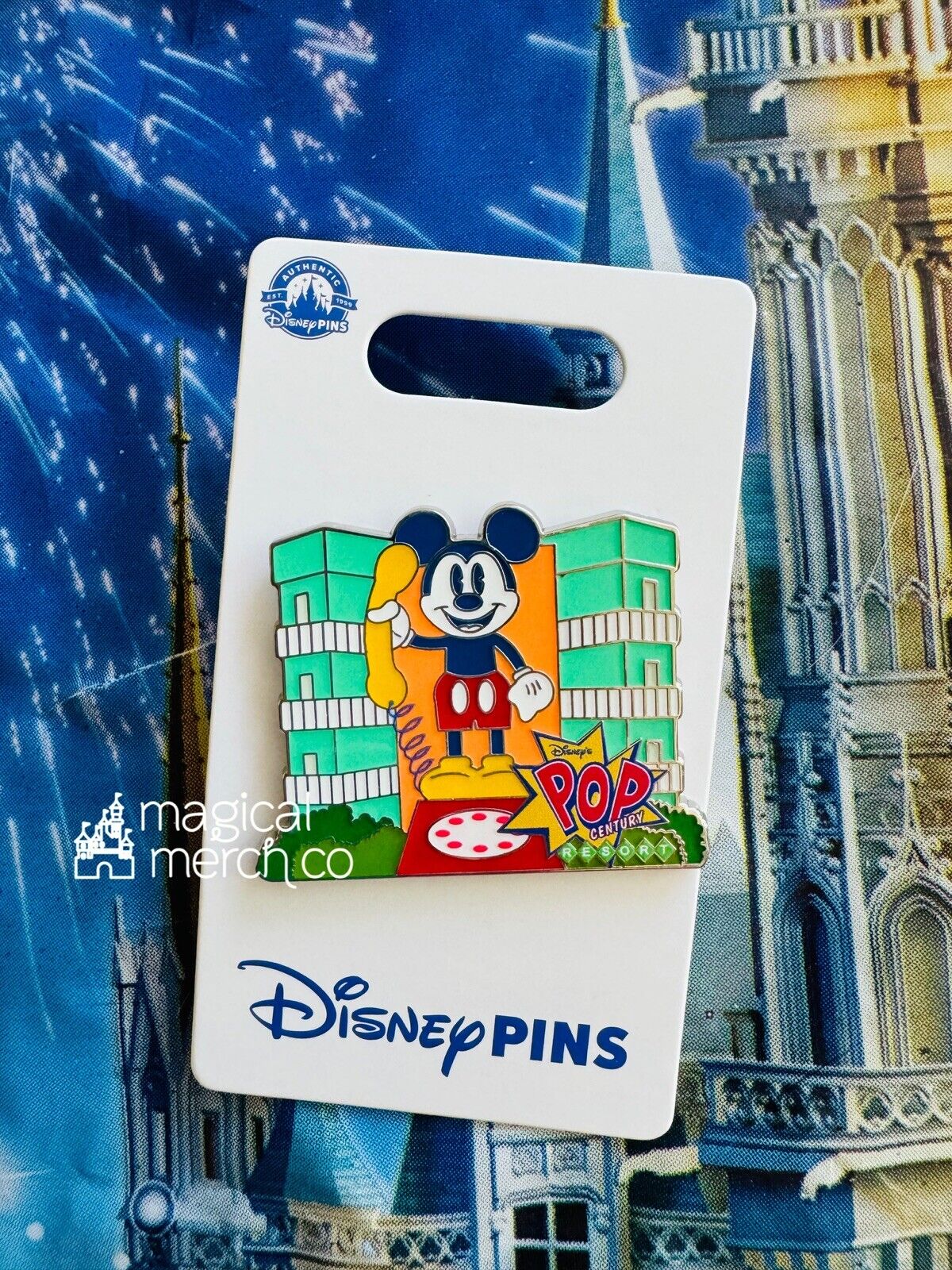 2024 Disney Parks Pop Century Resort Mickey Mouse Telephone OE Pin