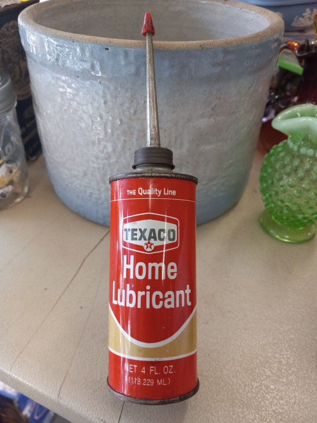 VINTAGE Display Advertising TEXACO 4 oz CAN OF HOME LUBRICANT