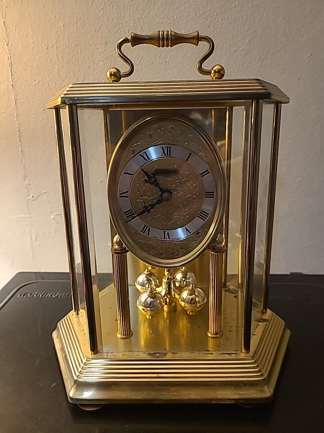 Vintage Bucherer Quartz Movement - Mantel - Clock Made In Germany Read Descripti