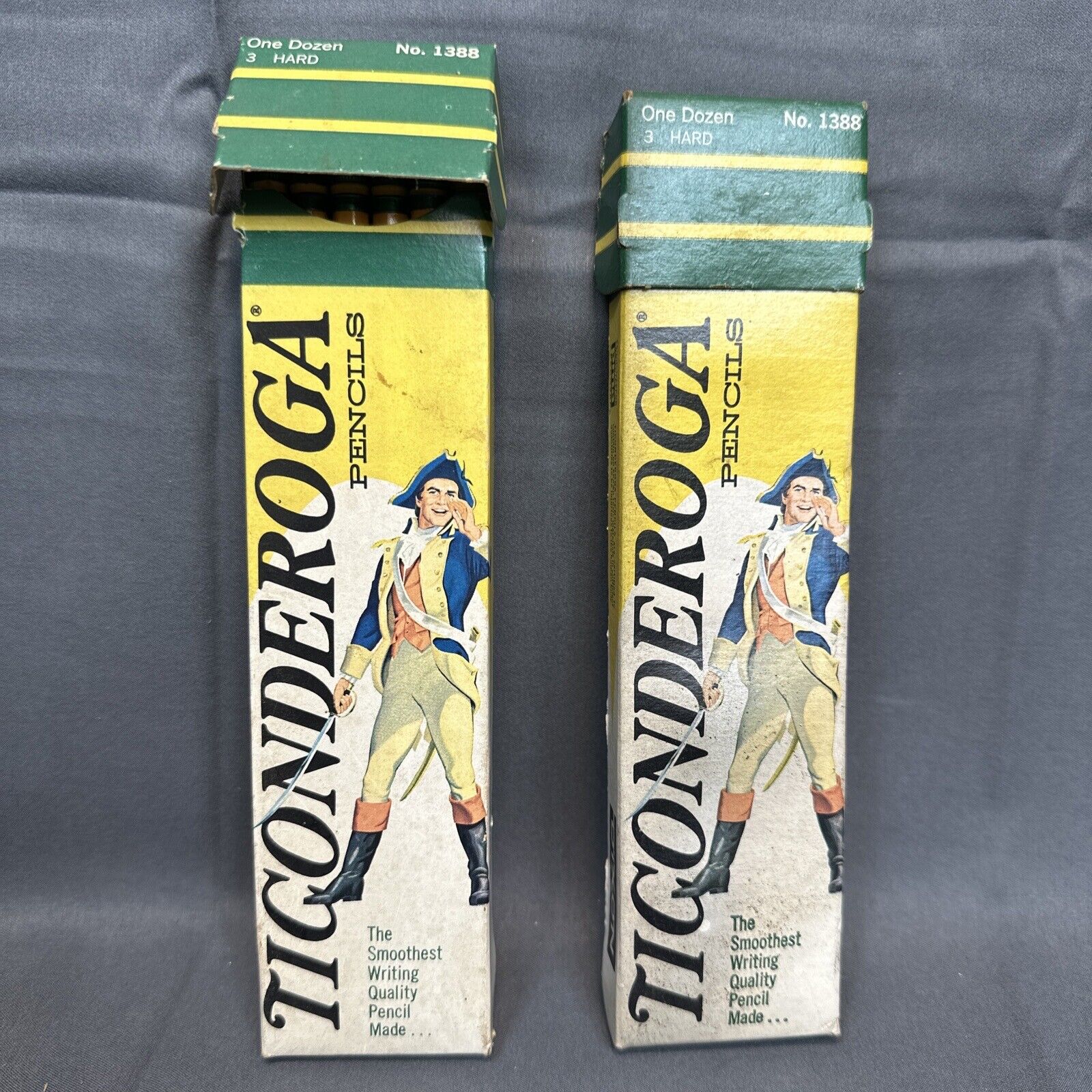 Vintage DIXON TICONDEROGA #1388  Hard Lead No. 3  Pencils 2 boxes 12 in each box