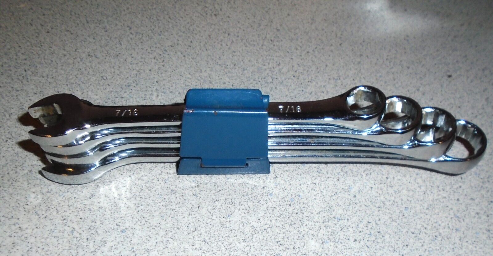SK Tool 4 pc. SAE Highly Polished Super-Krome Chrome Combination Wrench Set USA