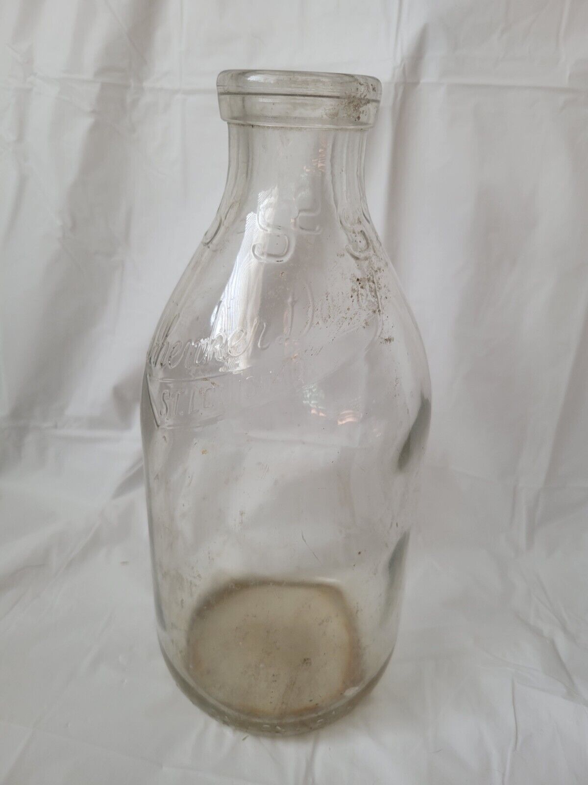 Schenker Dairy Vintage 1/2 Gallon Glass Milk Jug St. Louis MO