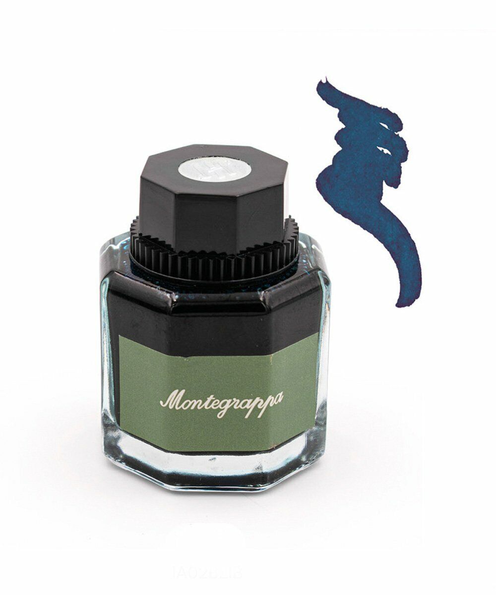Montegrappa Bottled Ink for Fountain Pens in Blue - 50 ml - NEW in Box
