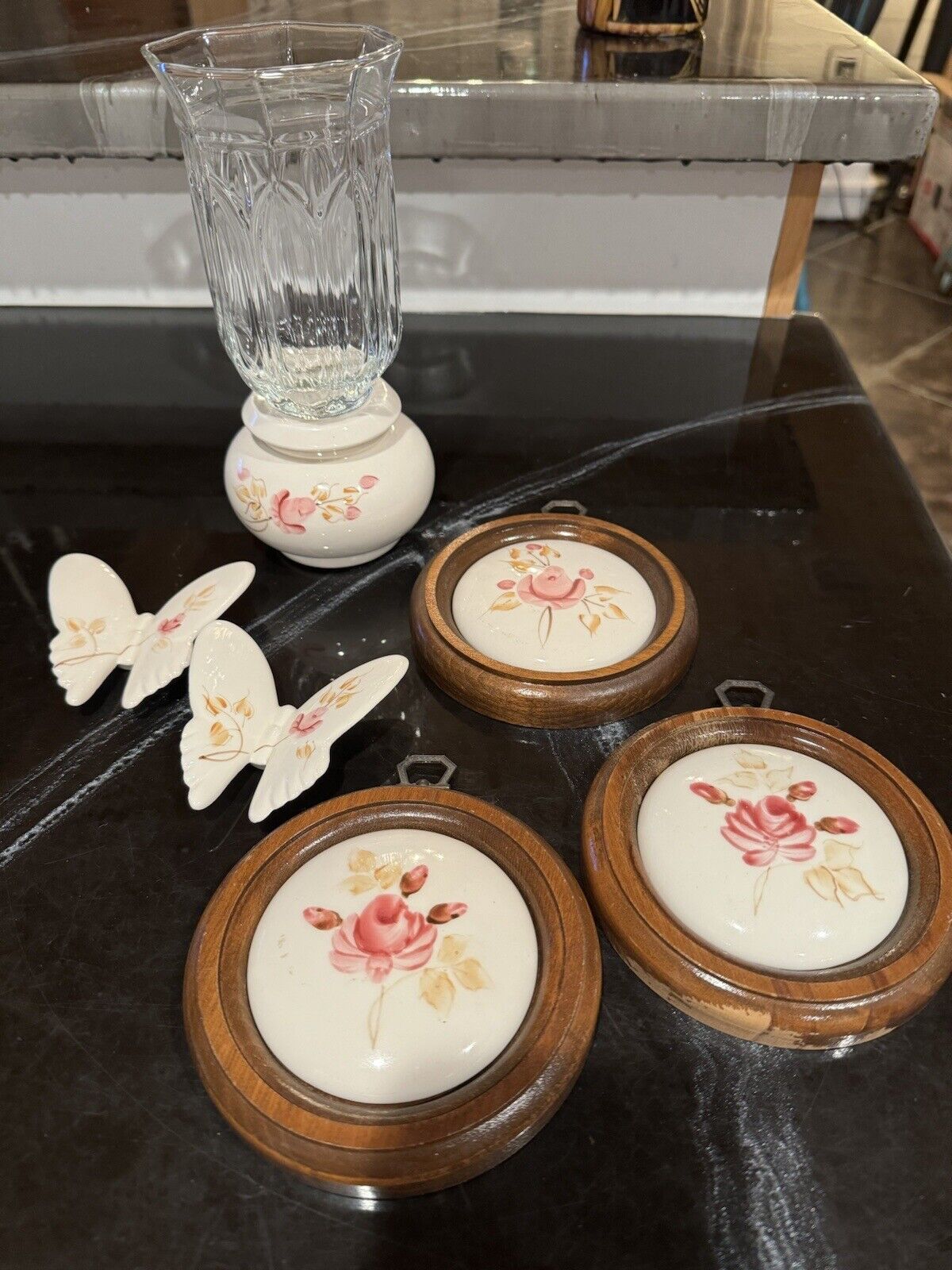 Vintage Lasting Products Inc Candleholder, Butterfly, Wall Hanging, Lot of 6 