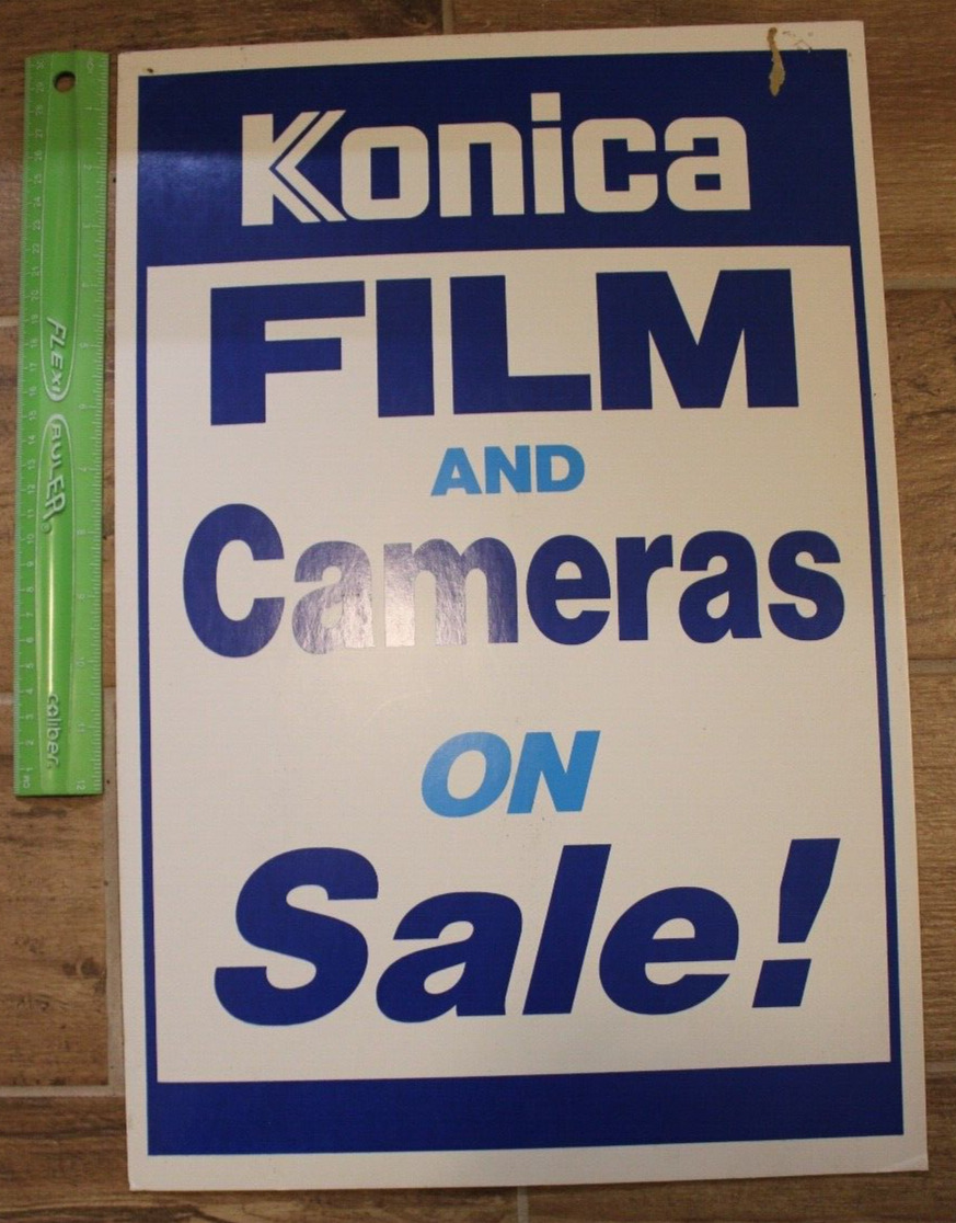 Vintage New Konica Film and Camera Sign - Never Used