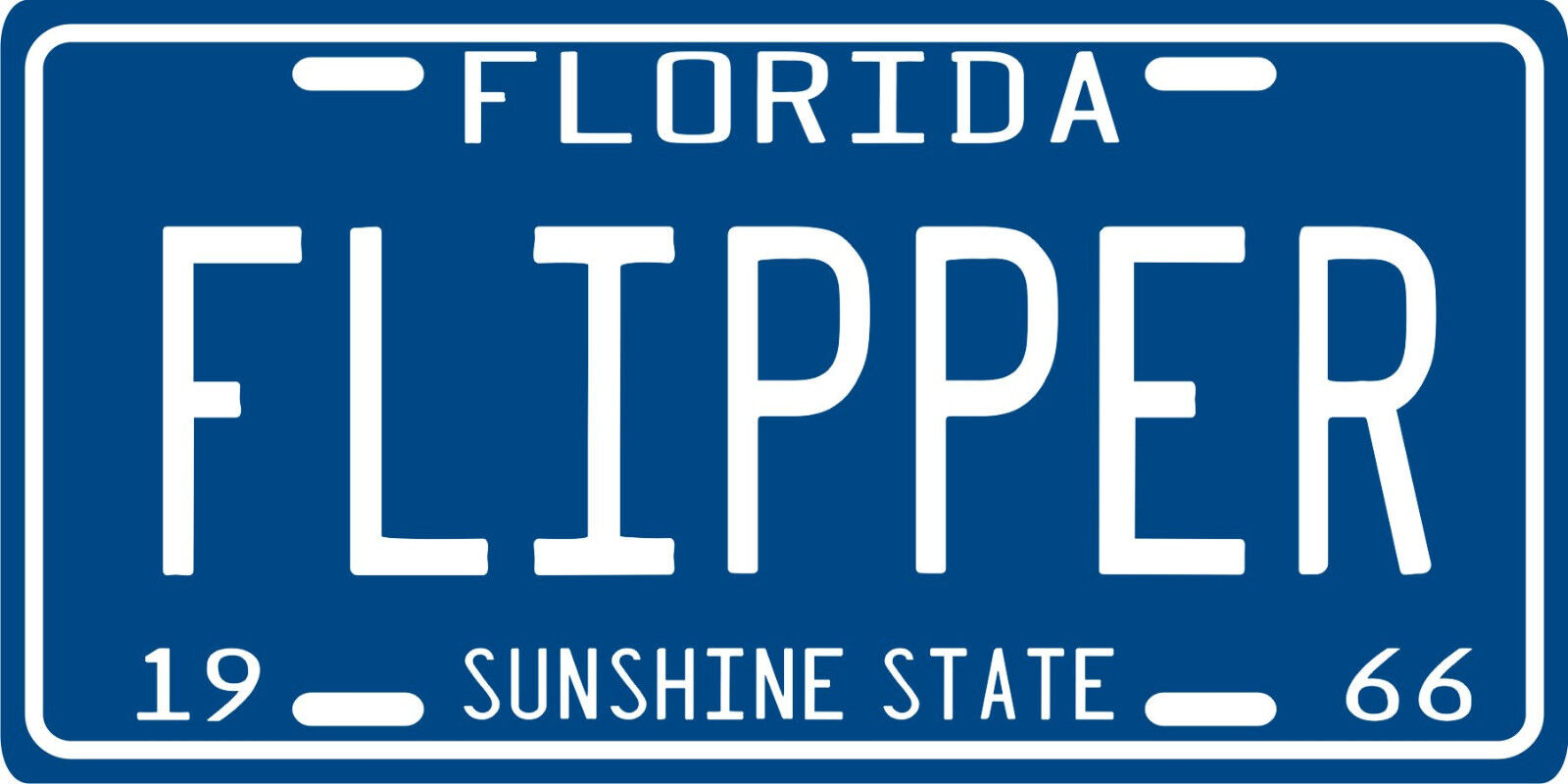 Flipper dolphin 1966 Florida License Plate