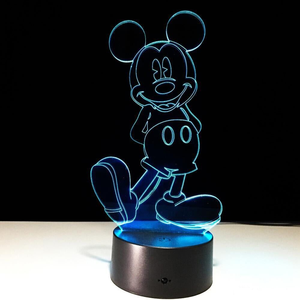 Illusion Disney Mickey Mouse Lamp, 3D Light Experience