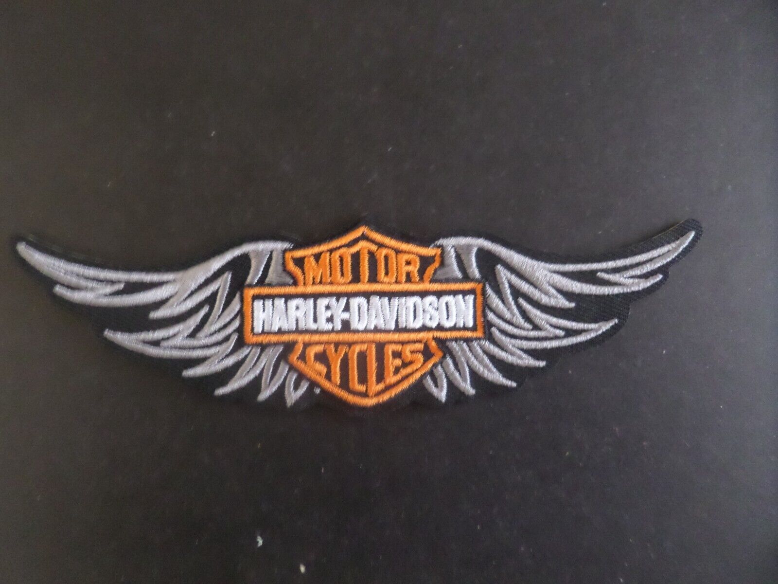 HARLEY-DAVIDSON WINGS EMBRODIERED IRON ON PATCH 1-3/4 X 6 WITH \