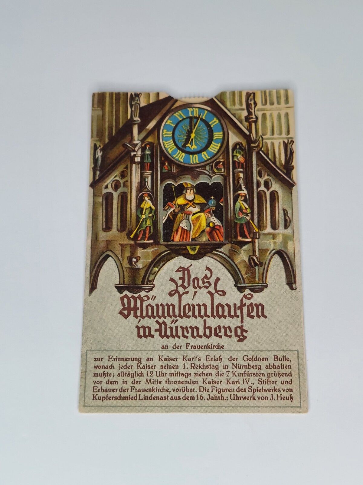Antique German Mechanical Clock Postcard Unposted 