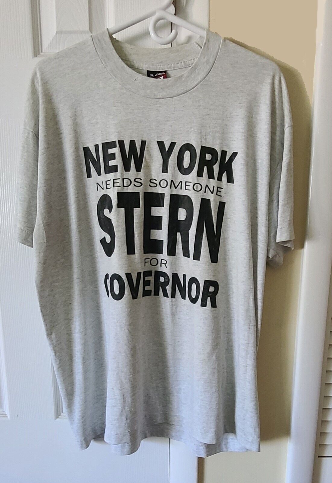Howard Stern for Governor 1994 Collectible T-shirt Gray XL New York Needs Stern
