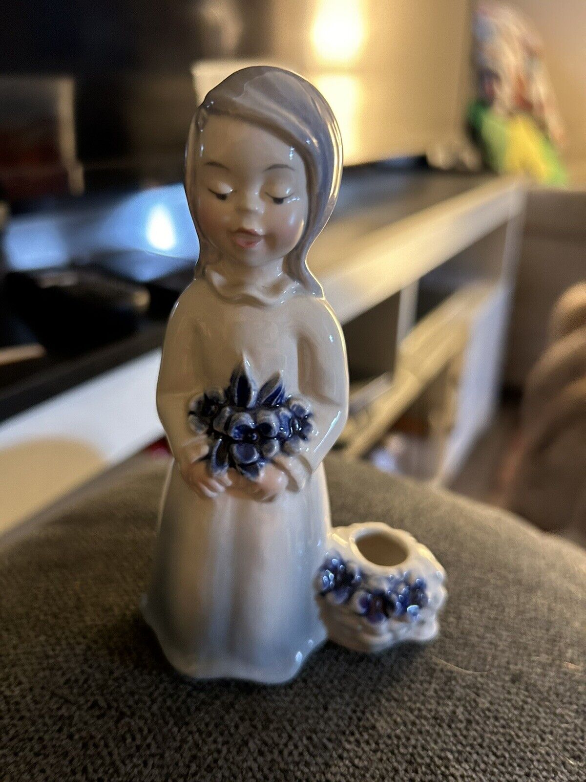 Goebel Porcelain Figurine Birthday Girl  Candle Holder (1972-90)