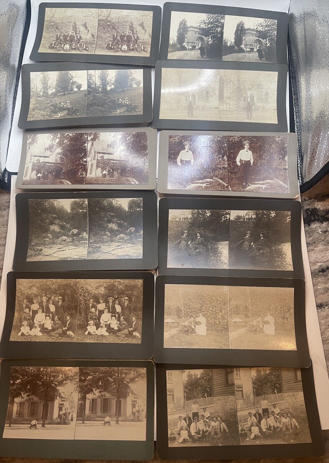 Huge Lot of 44 Stereoscope Stereoview Card Photos (late 1800's-early 1900's)