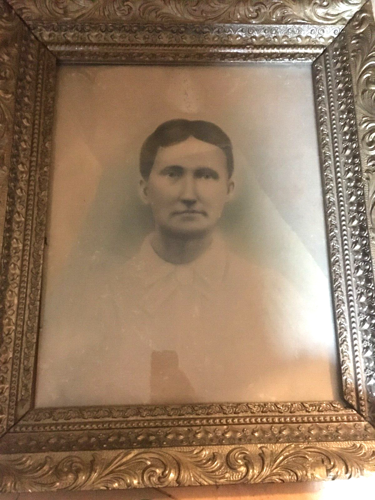 Antique Framed Photo Picture of Lady 22\